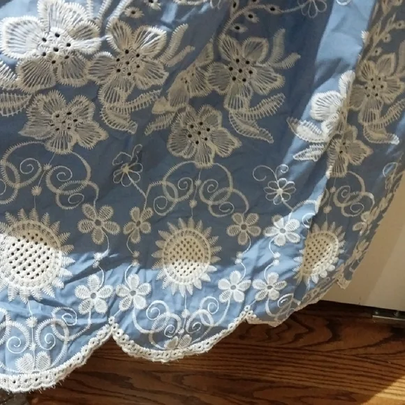 Nwt Xl Solitaire Blue and White Maxi Dress - Picture 8 of 15